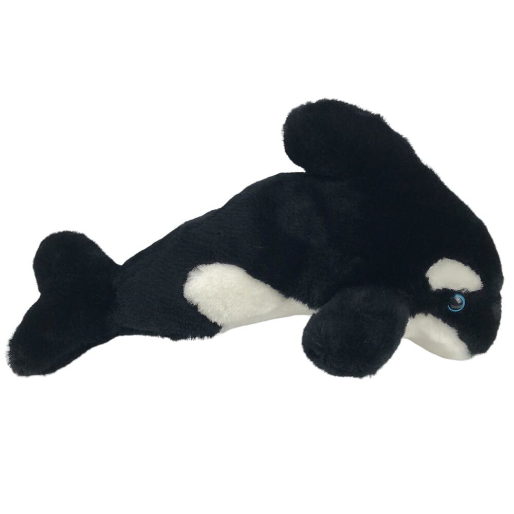 Vtg Cloud 9 Dan Brechner Orca Killer Whale Plush 13'' 80s Ocean Stuffed Animal